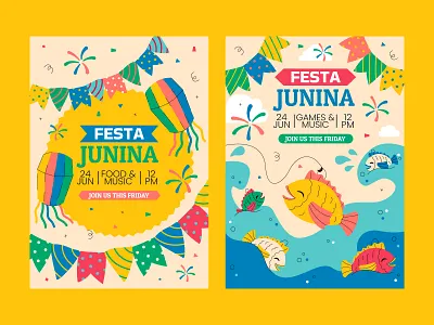 Festa Junina drawing festa ill illustration illustrator junina night party poster vector