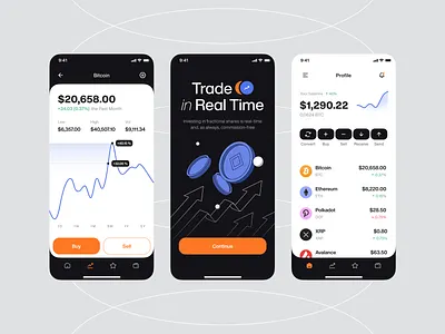 Crypto Wallet - Mobile App app design app interface crypto design graphic design illustration interfacedesign mobile design ui ux uiux uiuxdesign wallet wallet app