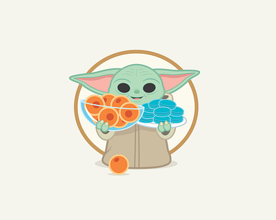 The Child's Feast adobe illustrator character design cute illustration jerrod maruyama jmaruyama kawaii mandalorian star wars vector