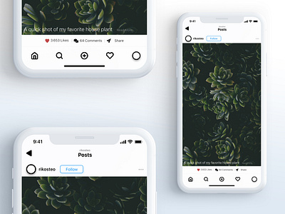 Instagram - Vertical Post Design adobe xd app design instagram instagram template ios ui ux