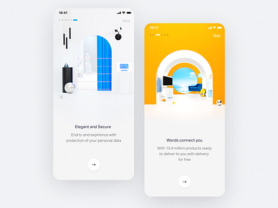 Onboarding clean visual 3d app branding c4d clean home illustration ios ios14 onboarding onboarding screen onboarding ui simple start starting ui ux white