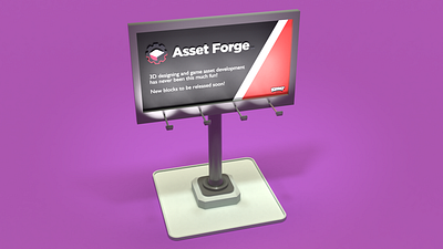 Asset Forge Daily build: Billboard 3d art asset forge billboard billboard mockup blender3d illustration low poly render