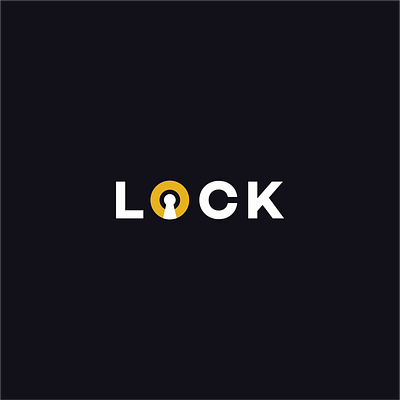 Lock Logo design icon logo minimal typography