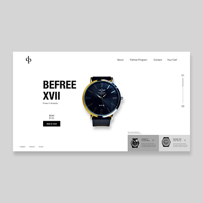 DanielPhilipWatch Product Selection Page adobexd design landingpage ui ux web web design webdesign webspiration