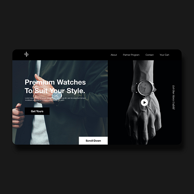 Daniel Philip Watch Landing Page adobexd design landingpage ui ux web web design webdesign webspiration