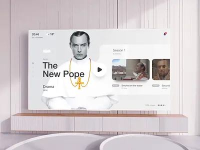 White and clean TV app by Gleb Kuznetsov clean clean ui content dashboard depth films interior listing netflix ott shadow simple streaming tv tv series tvapp uiux video visual white