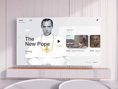 White and clean TV app by Gleb Kuznetsov clean clean ui content dashboard depth films interior listing netflix ott shadow simple streaming tv tv series tvapp uiux video visual white