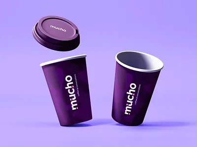 Mucho | Coffee Cups brand identity design branding design logo logo design minimal packaging packaging design