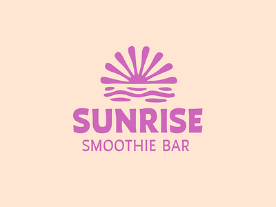Sunrise Smoothie Bar Logo bar branding logo ocean retro smoothie summer sun