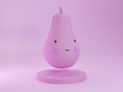 Pear 3d illustration 3d illustrations blender blendercycles illustration