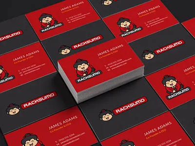 RACKSUMO Business Card Design branding branding design business card design businesscard character design logo logo mark logo mascot logodesign vector