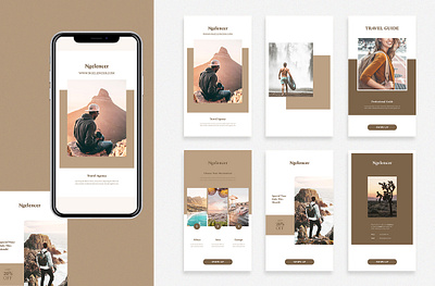 Ngelencer - Instagram Stories agency branding banner ads blogger clean design instagram stories instagram template socialmedia travel blogger traveling