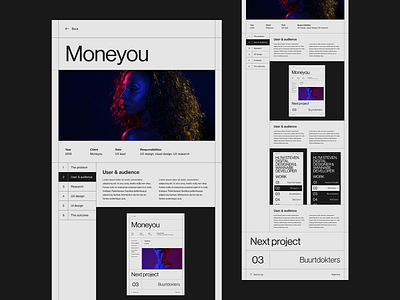 Case page exploration V2 design typography ui ux