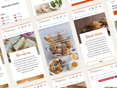 Délifrance Website agence bakery croissant design desktop dnd délifrance ecommerce frozen magento mobile pastry product responsive sketch ui viennoiserie website