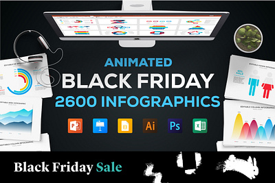 2600 Animated Infographics templates animated black friday infographic ppt template sale