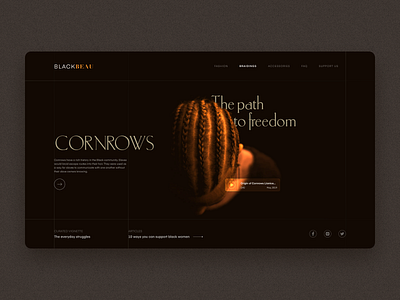 Black culture educational page agency website black culture culture educational illustration ui ux webdesign