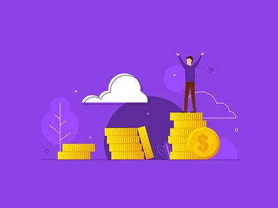 Customer Lifetime Value illustration v1.0 coin customer design illustration lifetime ui ux value vector vector art