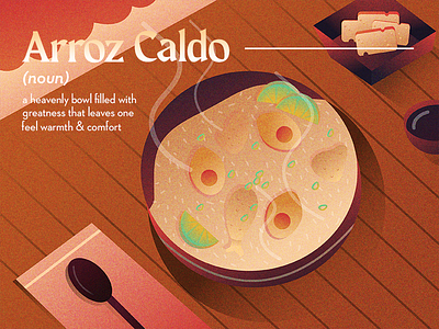 Arroz Caldo arroz arroz caldo art ph artph chicken digital digital art digital illustration eat egg filipino filipino food food illustration lugaw pinoy pinoy food porridge shapes soup