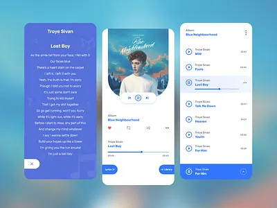Music Player App adobe xd app app design application ui clean ui creative design design design ui minimal mobile app music music app music player song lyrics songs ui uidesign uiux ux uxdesign
