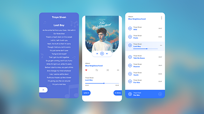 Music Player App adobe xd app app design application ui clean ui creative design design design ui minimal mobile app music music app music player song lyrics songs ui uidesign uiux ux uxdesign