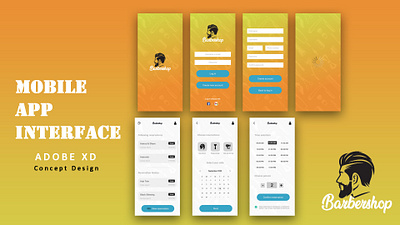 Barbarshop Mobile app Interface app design design ui ux