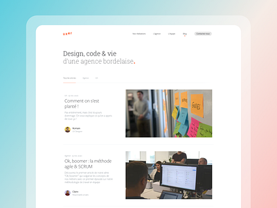 We're launching our blog! ✏️ agency article blog ui web