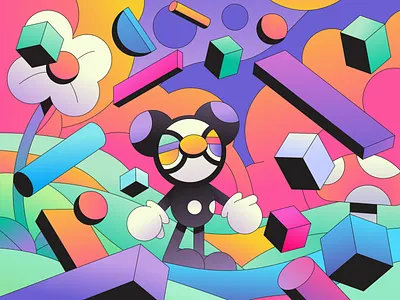 Good Morning abstract character flat gradient illustration illustrator mascot minimal simple vector