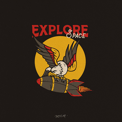 Explore space badge design badge logo badgedesign illustration oldschol tattoo tattoo traditional tattoo tshirt vintage