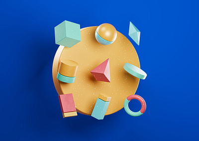Iniens | Customer background illustration for a website 3d abstract background backgrounds blender blendercycles cgi digital illustration flatcolor geometric illustration trend website