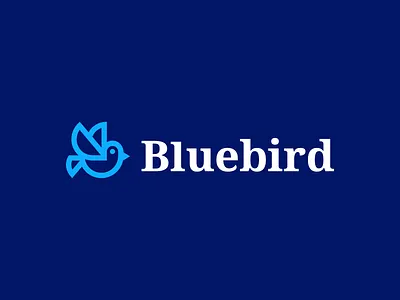 bluebird animal bird bird logo branding elegant flat geometric identity logo mark minimal modern symbol wings