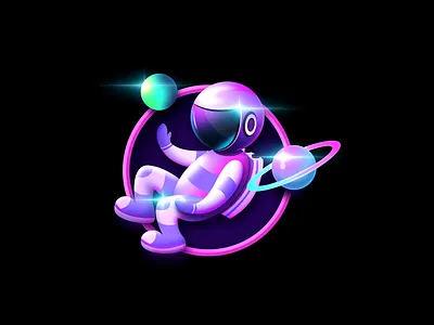 Spaceman icon planet