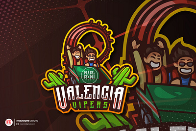 Valencia Vipers Mascot Logo cartoon character esport esport team esportlogo game online gamer gaming illustration logo logo design logo inspiration logo maker mascot mascot design mascot logo mascotlogo twitch twitch logo vector