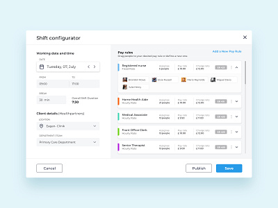 Production line shift management application b2b dashboard designs product ui ux web