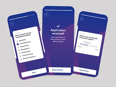 An Interactive UI for an online learning portal. app edtech inspiration interaction interface mobile online ui uidesign