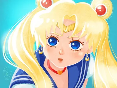 Sailor Moon Fan Art anime cartoon cgart character cute cuteart digitalartist illustration kawai portrait