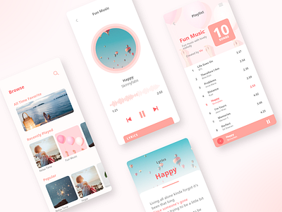 Music Player Application UI dailyui design mobile music music app music player ui ui ui design uiux