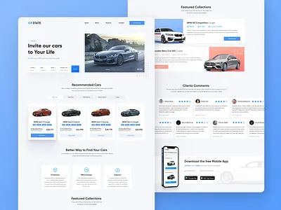 Car Lease Landing Page app design car car app cards ui ecommerce filters landing page leasing mobile app onepage rent rental app service taxi uidesign uiuxdesign uxdesign uxui webdesign