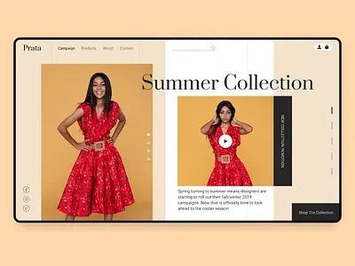 Fashion Summer Collecton design fashion fashion brand landing page summer ui ux webdesign website