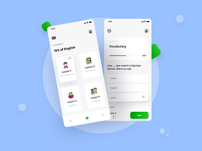 Foreign Course App .2 📚 app clean design design foreign course language app language learning minimalist mobile design mobile ui simple design ui ui design ux design white