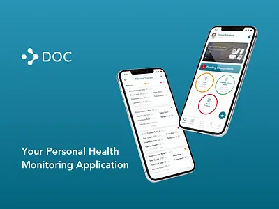Personal Heath Monitoring Application app branding design health app health monitoring healthcare healthcare app icon mobile app ui ux