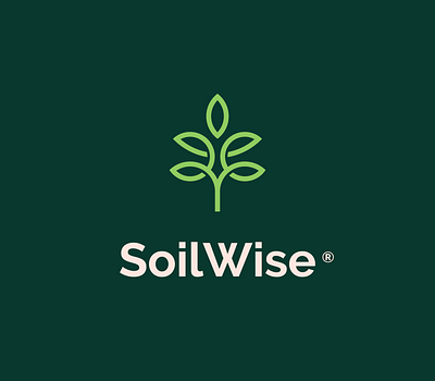 Soilwise | Logomark agriculture brand flat horticulture icon lineart logo mark minimal plant soil symbol