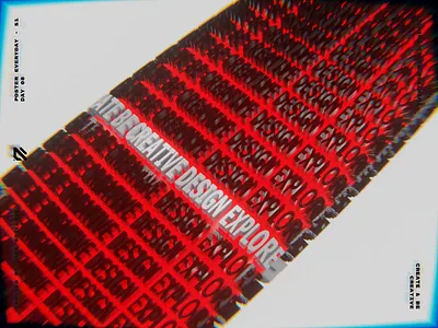 Create & be creative - Animated Poster 3d 3d art abstract blender clean cyberpunk design illustration motivational poster red revolution scifi text type typogaphy