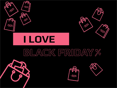 Black Friday ai bag black branding design friday graphic design icon identity illustrator pattern poster typography vector