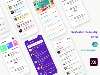 Notification Mobile App UI Kit