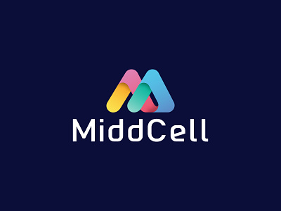 MiddCell Visual Identity Design | Logo Design brand identity branding colorful logo design logo logo brand logo design logo m m logo mobile logo phone logo visual identity