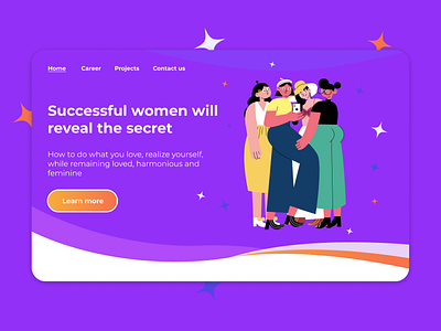 FOR WOMEN flat design flat illustration flatdesign illustraion landign page landing landing page design landingpage