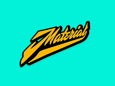 Material calligraphy customtype font handlettering lettering logotype script sketch type typography