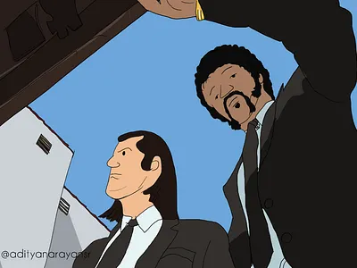 Pulp Fiction adobe artist calendar design graphic design illustration illustrator cc poster vector wacom intuos