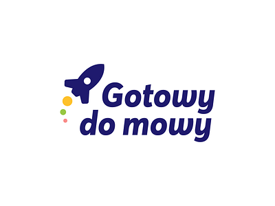 Gotowy do mowy - Logo design brand brand identity branding design logo logo design minimal rocket signet vector