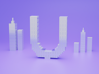 U for Urban - 36 days of type 36daysoftype 3d 3d art 3dillustration branding font font design fonts logo typogaphy